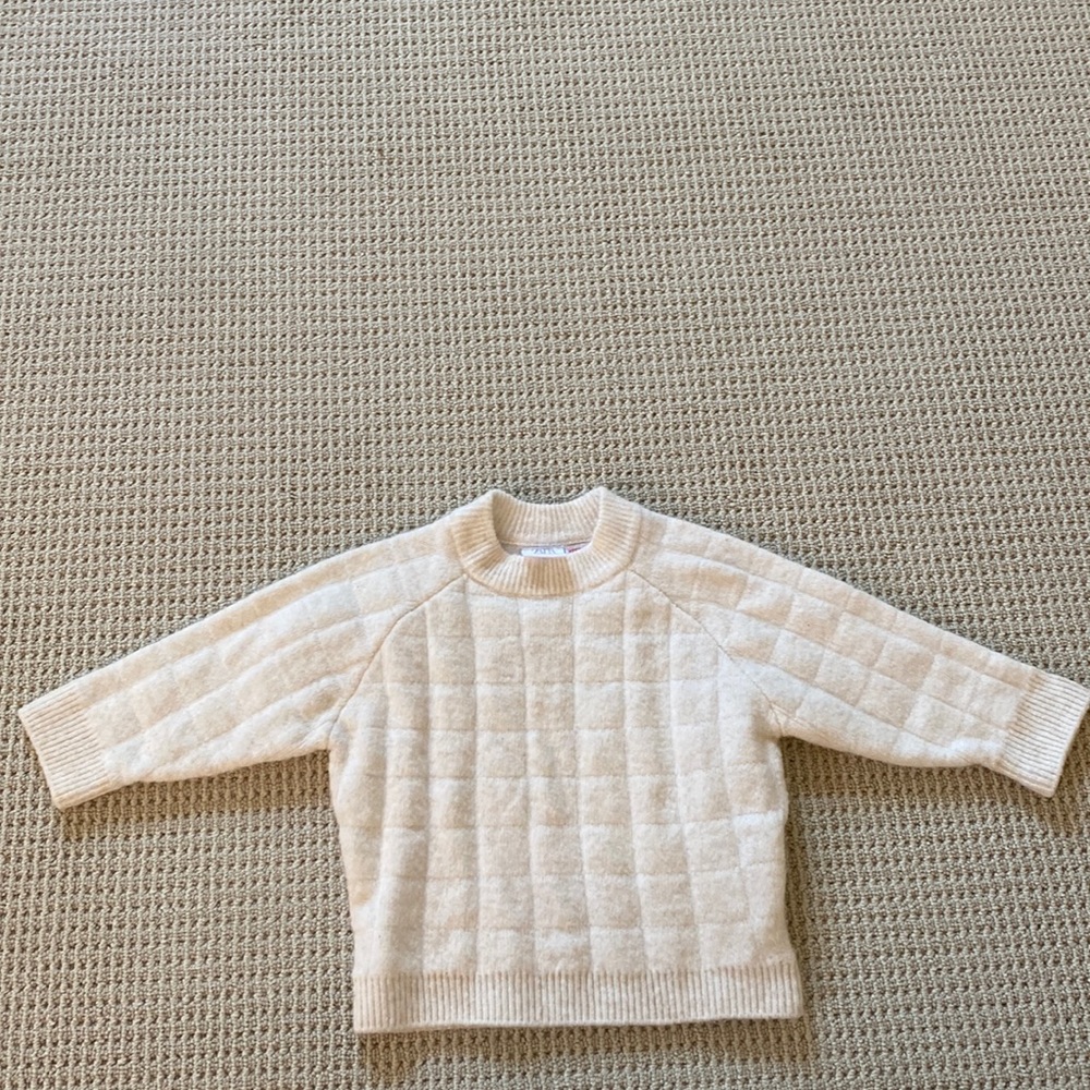 Zara 12-18 months white sweater